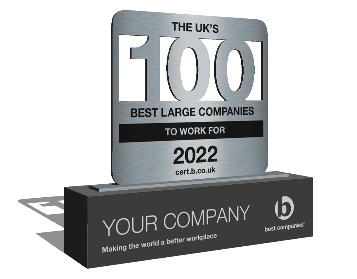 uk 100 best companies to work for trophy